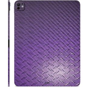 Carbon Fiber Skin Compatible with Apple iPad Pro 11 (M4) 2024 - Purple Diamond Plate - 3M Vinyl Protective Decal Cover - Easy to Apply | Crafted in The USA by MightySkins