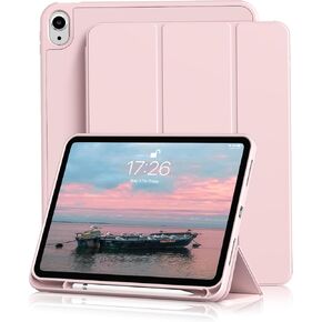 Kenke New iPad 10th Generation Case 2022 with Pencil Holder, iPad 10.9 Inch Case with Soft TPU Back Shell Hybrid Slim Trifold Stand Protective Cover Support Touch ID Auto Wake/Sleep (Black)
