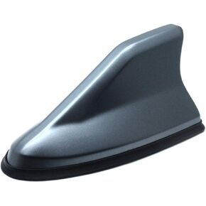 Shark Fin Antenna Cover Replacement Car Roof ABS Antenna Cap with Adhesive Base Decorative Antenna Topper, Silver Grey