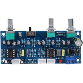 Preamp Board 2.1 Channel Low Pass Filter Subwoofer Independent Interfaces for Full Frequency and Bass Output Tone Board HI FI Circuit Board DC 12-30V / AC 9-20V