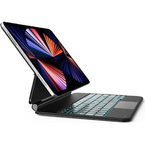 Magic-Style Keyboard Case for iPad Pro 11" & iPad Air 10.9", PIMOFEE Backlit Bluetooth Keyboard Case Cover with Trackpad for iPad Pro 4th 2022 / 3rd 2021/ 2nd 2018, iPad Air 5th 2022 / 4th 2020(Black)