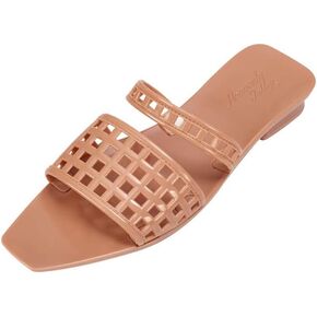 Stylish Jelly Shoes/Comfortable Low Heel dress sandals/Backless Slip on Jelly Shoes/Open Toe Style