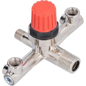 Double Outlet Tube Alloy Air Compressor Switch Pressure Regulator Valve Control Regulator Valve Fit Part