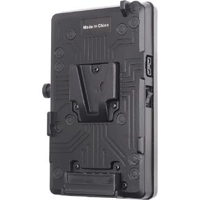 Fotga Power Adapter Coverter Plate for V Mount Battery to Gold Mount Anton Bauer Battery for Panasonic for Sony Camcorder HDV DSLR Camera,with Two 14.8V D-tap Output