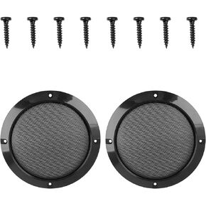 Unifizz Car 2pcs Car Speaker Grill Cover Mesh Protector Cover Woofer Subwoofer Grill 6inch Black