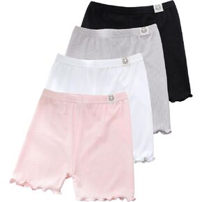 4 Pack Girls Bike Shorts Cartwheel Shorts Dance Shorts Breathable and Sofety Shorts Toddler Kid Shorts Underwear