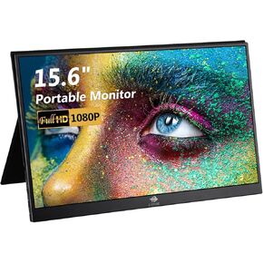 Z-Edge Portable Monitor for Laptop, 15.6 Inch Ultra-Slim Portable monitor with Type-C, 1920×1080 Full HD IPS Screen USB C, Secondary Monitor and Screen for PC MAC Phone Switch Xbox PS4