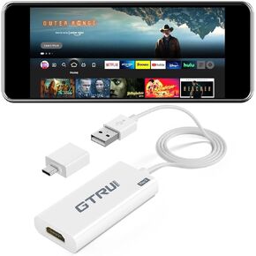 Car TV Mate, HDMI Multimedia Adapter for Cars with OEM factory Wired CarPlay, Compatible with Fire TV Stick/Game Consoles/Screen Throwers/DVD/Set-top Boxes, HDMI Input to USB Car Play Converter
