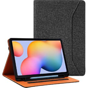 Case for Samsung Galaxy Tab S6 Lite 10.4 Inch 2022/2020 SM-P610/P613/P615/P619 Soft TPU Back Cover for Samsung Tab S6 Lite Case with Pen Holder,Black