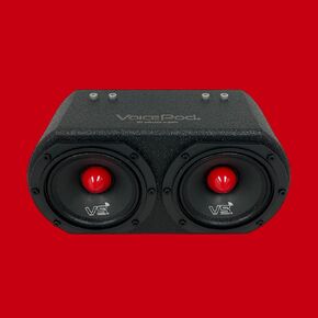 Menace AUDIO VOICEPOD ثنائي النطاق متوسط ​​المدى مقاس 4 بوصات - أحمر in Kuwait