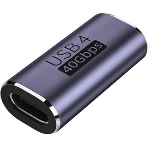 USB C Female to Female Adapter, USB C Coupler, USB C Cable Extender Connector, Supports 40Gbps Transfer, 100W Charging, 8K/60Hz Video, Compatible with Thunderbolt 4/3, MacBook Pro/Air and More