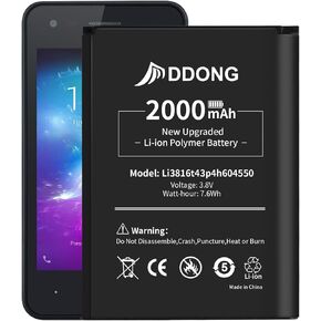 Upgraded 2000mAh Li3816t43p4h604550 Replacement Battery Compatible with ZTE Blade L130 Z2335CA Grand MAX 4550