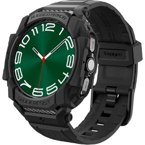 Spigen Rugged Armor Pro Designed for Samsung Galaxy Watch Ultra 47mm Case with Band, Rugged Galaxy Watch Ultra Band with Protective Case (2024) - Matte Black