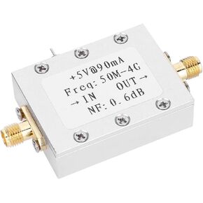 Low Noise Amplifier, Low Noise Amplifier Module LNA 50M-4GHz NF=0.6dB RF FM HF VHF/UHF Ham Radio -110dBm High Gain Low Noise LNA Amplifier for Remote Control Receiver FM Radio