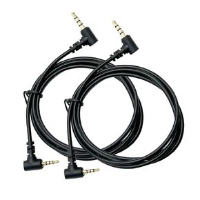 Seadream 3.5mm to 2.5mm Audio Cable 2Pack 3.3FT Double Angled 90 Degree 1/8" 3.5mm TRRS Jack Male to 2.5mm TRRS Jack Male Stereo Audio Mic Aux Cord Cable