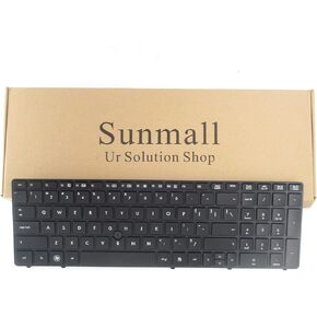 Keyboard Replacement Compatible with HP Elitebook 8560P 8570P Probook 6560B 6565B 6567B 6570B 6575B Series with Pointer No Backlight (Black Frame)