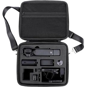PellKing Osmo Pocket 3 Case, Portable PU Storage Protective Bag for DJI Osmo Pocket 3 Creator Combo Accessories