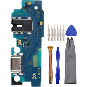 USB Charging Port Replacement Part Assembly Board for (US Version) Samsung Galaxy A32 5G SM-A326U with Microphone Headphone Jack and Tool Kit