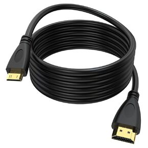Camera Mini HDMI to HDMI Cable Cord Wire Compatible with Nikon D7100/D6/D5/D850/D810A Sony HDR-XR500 Canon EOS RP/D80/90D/80D Cameras, High Speed 4K 60Hz HDMI 2.0 Cable, 4.9FT