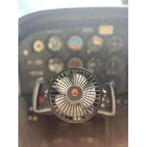 Yoke Mounted Fan With Universal Clamp Compatible With All iPad Mounts - Yoke Mount For Pilots