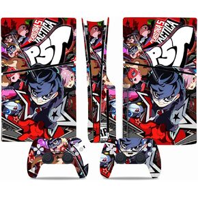 PS5 Slim Console Skin and Controller Skin Set | P5 Joker | Matte Finish Vinyl Wrap Sticker Full Decal Skins | Compatible with Sony Playstation 5 Slim Digital Edition