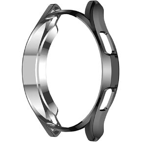 MOTONG for Samsung Galaxy Watch4 Classic 46MM Transparent TPU Protective Case - TPU Protective Case Cover Shell for Samsung Galaxy Watch4 Classic 46MM(Black)