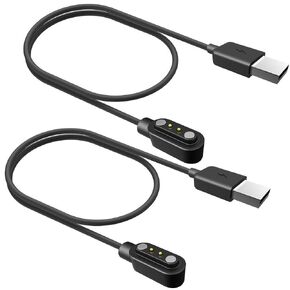 Smart Watch Charger Magnetic 2 Pin Replacement Charging Cable USB Smartwatch Charging Cord for VeryFit IDW13/IDW15/IDW16/IDW19/IDW20/GTX12/TOZO S2/S3/S4/S5 Fitness Tracker