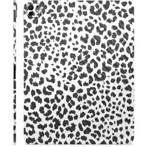 Carbon Fiber Skin Compatible with Apple iPad Pro 13 (M4) 2024 - Snow Leopard Print - Premium 3M Vinyl Protective Decal Cover - Easy to Apply | Crafted in The USA by MightySkins