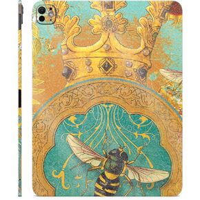 Glossy Glitter Skin Compatible with Apple iPad Pro 13 (M4) 2024 - Bee Queen - Premium 3M Vinyl Protective Wrap Decal Cover - Easy to Apply | Crafted in The USA by MightySkins