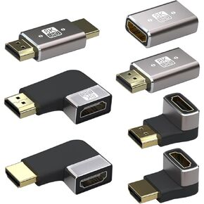 محول HDMI ذكر إلى أنثى 8K، محول HDMI زاوية يسار/يمين 90 درجة، موسع HDMI بزاوية أعلى/أسفل، موصل HDMI ذكر إلى ذكر وأنثى إلى أنثى (7 عبوات) in Kuwait