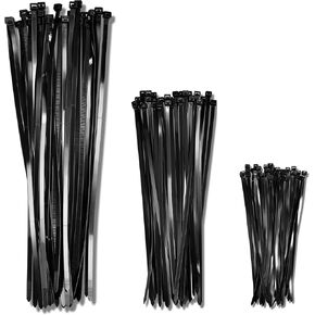 قطارة بولت 12 بوصة 120 رطل، 18 بوصة 180 رطل، 26 بوصة 200 رطل، مجموعة سوداء شديدة التحمل (150 عبوة، 50 لكل حجم) أربطة بسحاب، سلك كابل نايلون ممتاز ذاتي القفل للاستخدام الداخلي والخارجي in Kuwait