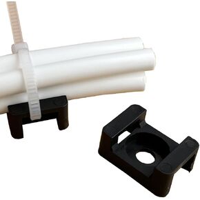 25 Piece 21.5 x 15 x 9mm Cable Tie Hole Wide 9mm Saddle Base for Securing Cables Wires Cords, Cable Tie Mount For Wire Management, GL-ZTIE9WI
