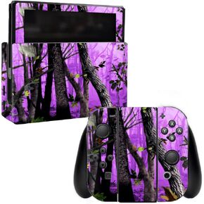 MightySkins Skin Compatible with Nintendo Switch - Purple Tree Camo | Protective, Durable, and Unique Vinyl Decal wrap Cover | Easy to Apply, Remove, and Change Styles | Made in The USA