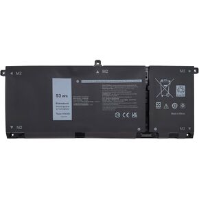 H5CKD Laptop Battery Replacement for Dell Vostro 5300 5401 5501 Latitude 3410 3510 Inspiron 5300 5401 5408 5501 5508 5400 7405 7300 7500 2-in-1 Silver Series 07T8CD [15V 53Wh]