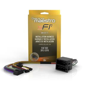 Idatalink Maestro HRN-SR-FI1 T-Harness for Select FIAT 500 trims 2012-2015, replace factory radio while retaining steering wheel controls & use of factory amplifier (ADS-MSR module also required)