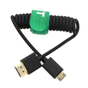 Mini HDMI to HDMI 8K 4K60p Cable for Canon EOS R RP XA70 6D Mark II 5D Mark IV Camera ATOMOS Ninja V SmallHD Ultra Monitor, Rigth Angle Type A C HDMI 2.1 Red 50cm