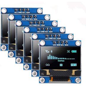 Dorhea 0.96 inch OLED i2c Display Module IIC Serial LCD Screen 0.96" LED Module Display Yellow Blue 12864 OLED /3.3V-5V 128 X 64 Compatible with Nano Display Raspberry Pi 51 Msp420 Stim32 SCR in Kuwait