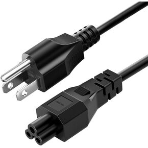 4FT 250V 10A Mickey Mous Power Cable, 3 Prong AC Power Cord for Laptop Computer Notebook, LG LCD LED Smart TV, Monitor, Epson Printer Cable, 1Pack
