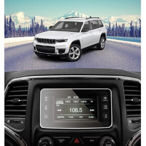 for 2019-2021 2022 2023 Jeep Grand Cherokee Uconnect 8.4 Inch Tempered Glass Screen Protector 9H Hardness Anti-Fingerprint Anti-Scratch and Anti-Glare Accessories LCD Touchscreen