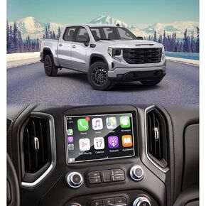 for 2014-2021 2022 GMC Sierra 1500 2500HD 3500HD 7 Inch Tempered Glass Screen Protector 9H Hardness Anti-Fingerprint Anti-Glare Accessories LCD Touchscreen(Not for 8-inch)