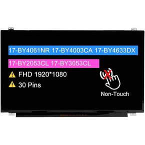 شاشة بديلة 17.3 بوصة B173HAN01.0 لـ HP 17-BY4061NR 17-BY4003CA 17-BY4633DX 17-BY2053CL 17-BY3053CL FHD 1920x1080 30 pins LCD لوحة عرض لا تعمل باللمس