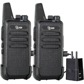 TIDRADIO TD-M8s Walkie Talkies Long Range Rechargeable Two Way Radio Long Range, 2 Way Radio Small, Portable VOX, for Business Commercial Work School Church Restaurant (20 Pack)