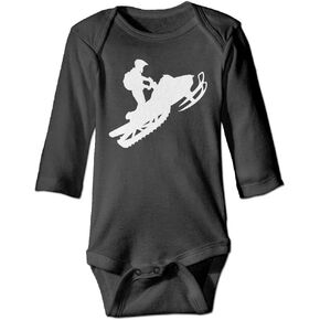 Baby Climbing Long Sleeve Snowmobile BodySuit, Black, 0-6 Months