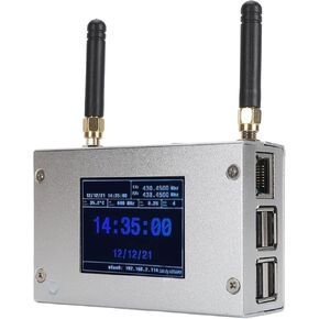 MMDVM Duplex Hotspot Board Multi mode Digital Voice Modem Support C4FM DMR DSTAR P25 with aluminium case and colour display, Built in 8G TF Card.