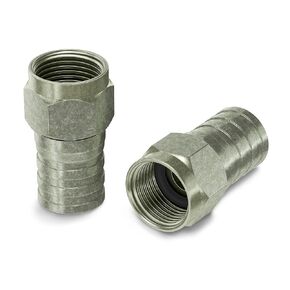 THE CIMPLE CO Coaxial Crimp Connector for RG6 Coaxial Cable. includes O-Ring and Gel for Weather Proofing Seal, Indoor and Outdoor use. Also known as a Radial Compression Connector. Pack of 25