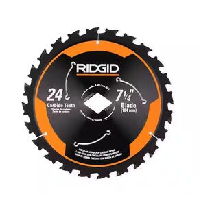 RIDGID 7-1/4 in. 24-Tooth Carbide Thin Kerf Circular Saw Blade, BLACK