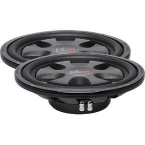 PowerBass 2 S-10TD Shallow Mount 10" Dual 4-Ohm Subwoofer