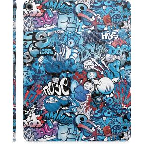 Carbon Fiber Tablet Skin Compatible with Apple iPad Air 11 (M2) 2024 - Blue Meanies - Premium 3M Vinyl Protective Wrap Decal Cover - Easy to Apply Crafted in The USA by MightySkins