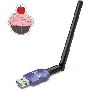 محول بلوتوث طويل المدى من الفئة 1 للكمبيوتر الشخصي، محول بلوتوث QGOO USB للكمبيوتر الشخصي 5.3+EDR، جهاز استقبال بلوتوث دونجل يدعم Windows10/8.1/8/7 (أزرق-127)
