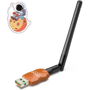 Class 1 Long Range Bluetooth Adapter for PC, QGOO USB Bluetooth Adapter for PC 5.3+EDR, Bluetooth Dongle Bluetooth Receiver Support Windows10/8.1/8/7（orange-167）